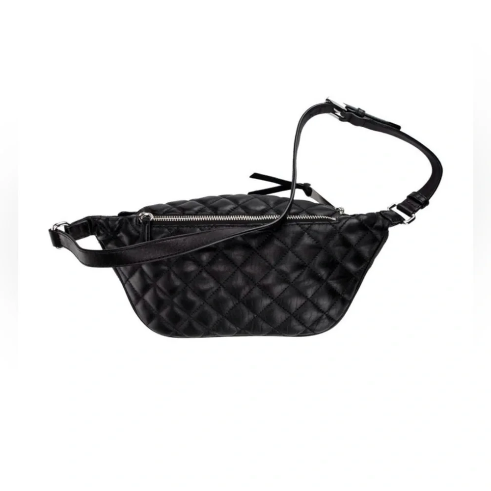 Michael Kors Quilted Black Leather Belt Bag - Picture 9 of 12